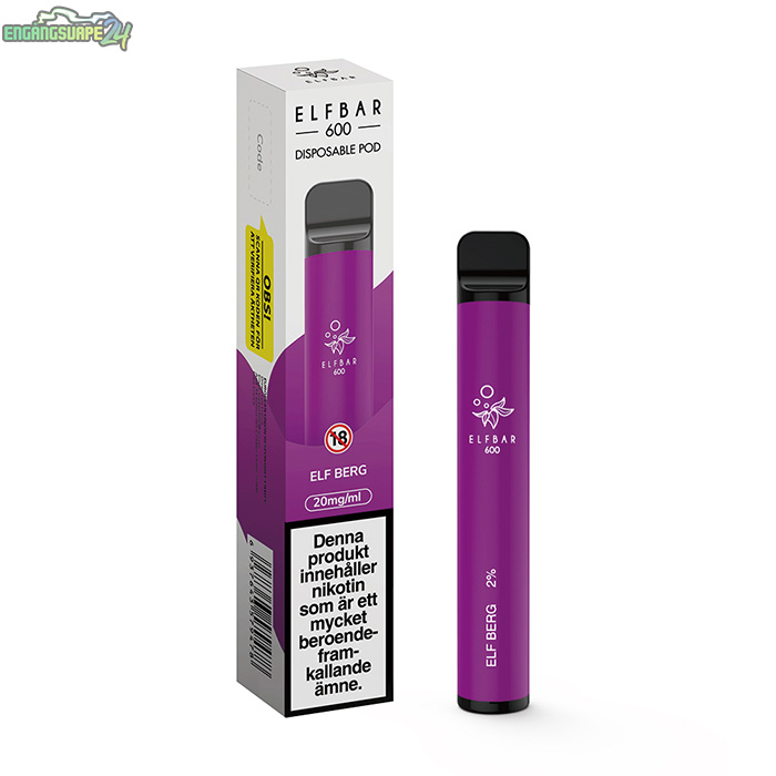 Elfbar Engangsvape 20mg Elf Berg Elf Bar 600 Elf Berg 20mg 600 Puffar