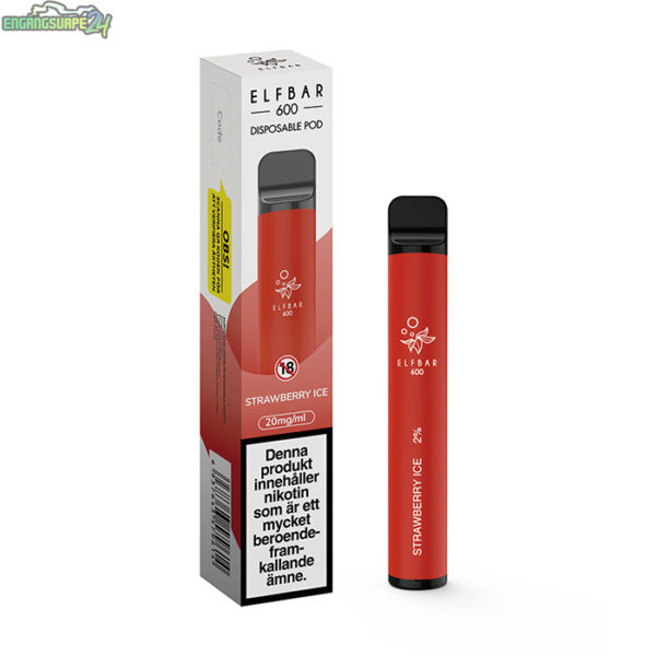 Elf Bar 600 Strawberry Ice 20mg 600 Puffar