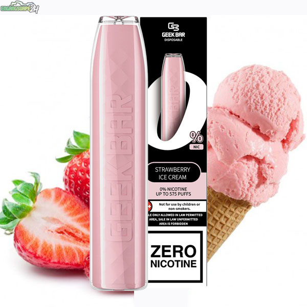 Geek-Bar-Vape-Disposable-575-puffs-Puff-Pen-Vape-bar-No-Nicotine-strawbwerry-ice-cream