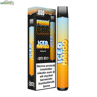 ICED MANGO FRUNK BAR 800 PUFF 20MG ENGANGSVAPE DISPOSABLE ICED MANGO FRUNK BAR 800 PUFF 20MG ENGANGSVAPE DISPOSABLE