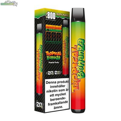 TROPICAL BONANZA FRUNK BAR 800 PUFF 20MG ENGANGSVAPE DISPOSABLE TROPICAL BONANZA FRUNK BAR 800 PUFF 20MG ENGANGSVAPE DISPOSABLE