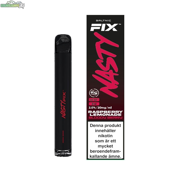 Nasty-Fix-disposable-engangs-vape-20mg-raspberry-lemonade-bloody-berry
