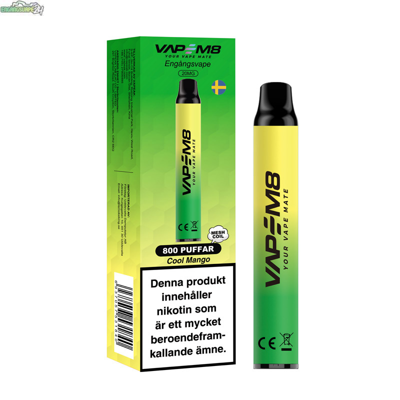 VapeM8-VM800-Engangs-Vape-Cool-Mango VapeM8-VM800-Engangs-Vape-Cool-Mango