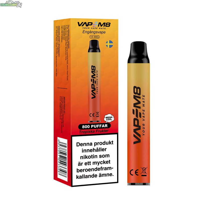 VapeM8-VM800-Engangs-Vape-Tropiska-Frukter VapeM8-VM800-Engangs-Vape-Tropiska-Frukter