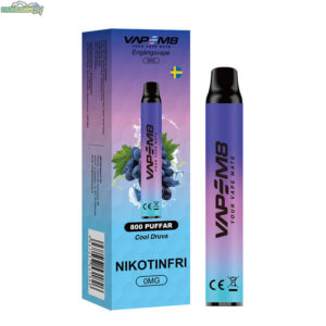 VapeM8-VM800-engangs-vape-800-puffar-nikotinfri-cool-druva