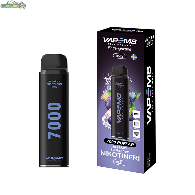 VapeM8-VM7000-engangs-vape-nikotinfri-Blabar-Bubbelgum VapeM8-VM7000-engangs-vape-nikotinfri-Blabar-Bubbelgum