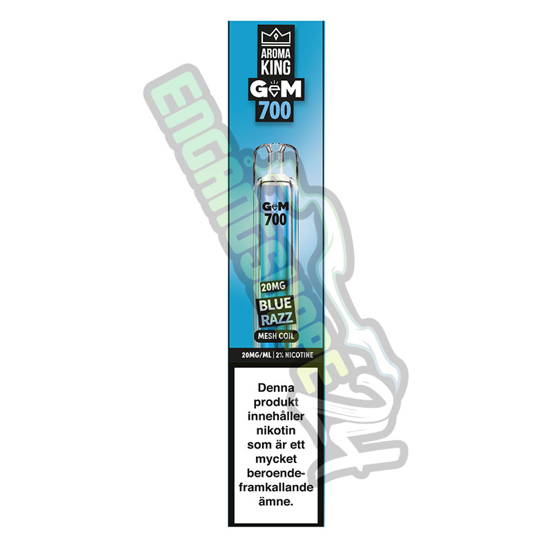 Aroma-King-GEM-20mg-engangs-vape-blue-razz Aroma King GEM Mesh Blue Razz 20mg 700 Puffar