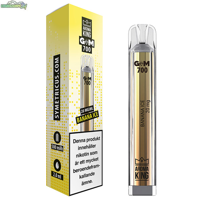 Aroma-King-Gem-20mg-Banana-Ice Aroma King GEM Mesh Banana Ice 20mg 700 Puffar