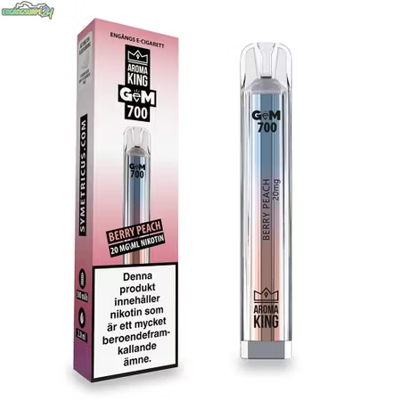 Aroma-King-Gem-20mg-Berry-Peach Aroma King GEM Mesh Berry Peach 20mg 700 Puffar