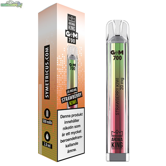 Aroma-King-Gem-20mg-Strawberry-Kiwi Aroma King GEM Mesh Strawberry Kiwi 20mg 700 Puffar