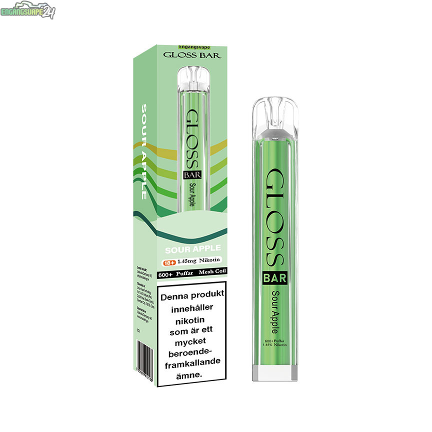 GLOSS-Bar-Mesh-engangs-vape-14mg-sour-apple GLOSS-Bar-Mesh-engangs-vape-14mg-sour-apple