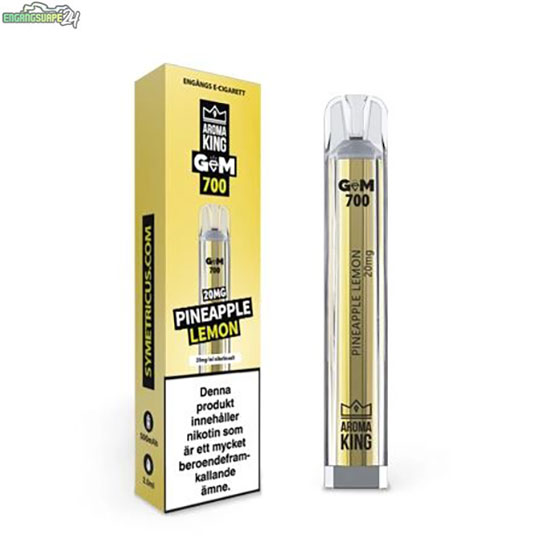 Aroma-King-GEM-Mesh-engangs-vape-20mg-Pineapple-Lemon Aroma-King-GEM-Mesh-engangs-vape-20mg-Pineapple-Lemon