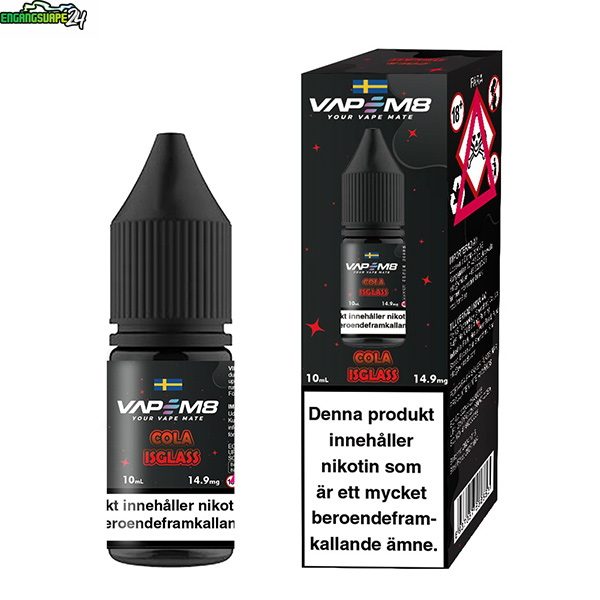 VapeM8 E-juice 10ml Cola Isglass 14.9mg (Nic-Salt)