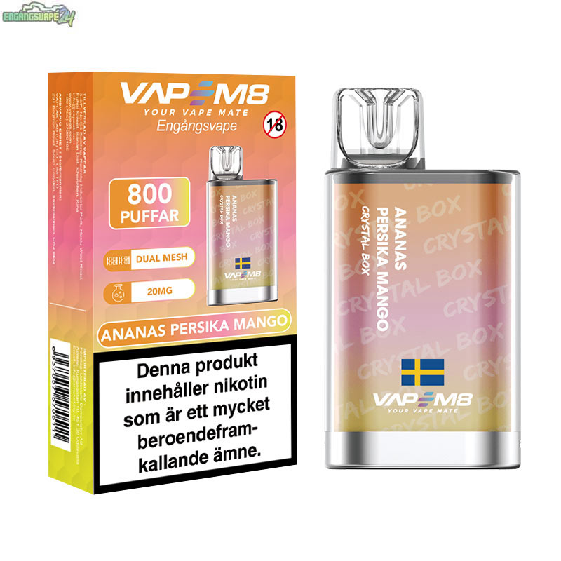 VapeM8-Crystal-Box-Ananas-Persika-Mango-20mg VapeM8-Crystal-Box-Ananas-Persika-Mango-20mg