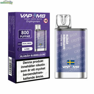 VapeM8-Crystal-Box-Blabar-Bubbelgum-14mg