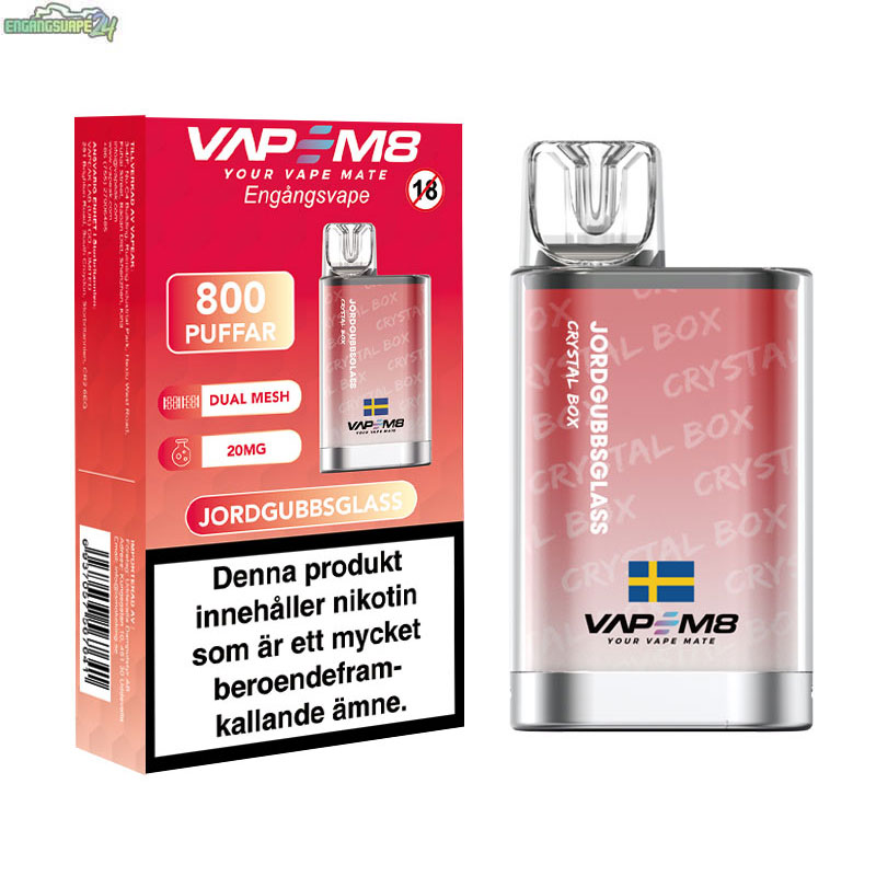 VapeM8-Crystal-Box-Jordgubbsglass-20mg VapeM8-Crystal-Box-Jordgubbsglass-20mg
