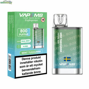 VapeM8-Crystal-Box-Mint-Tuggummi-14mg