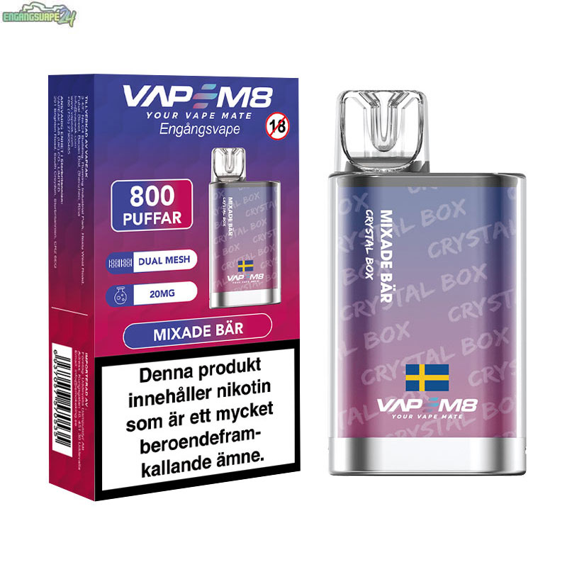 VapeM8-Crystal-Box-Mixade-Bar-20mg VapeM8-Crystal-Box-Mixade-Bar-20mg