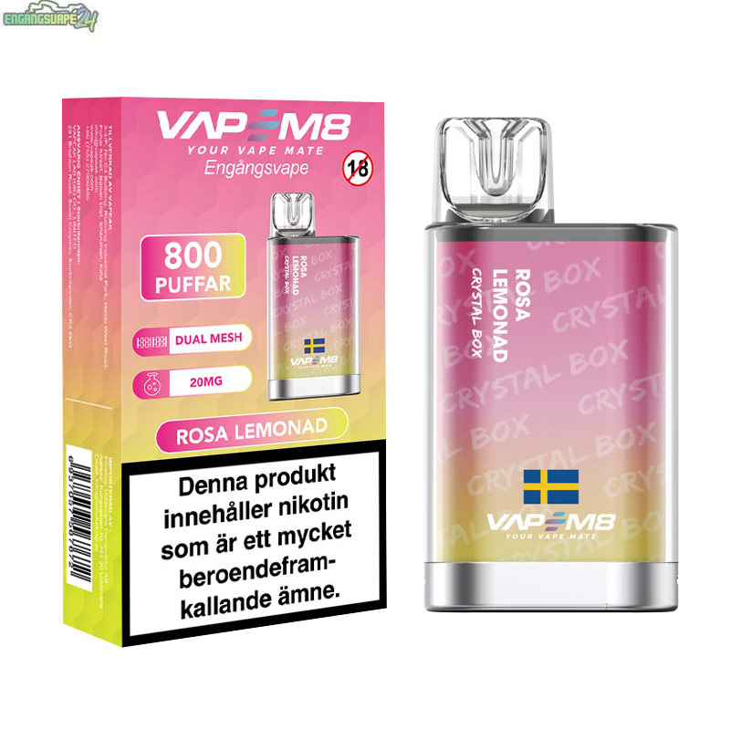 VapeM8-Crystal-Box-Rosa-lemonad-20mg VapeM8-Crystal-Box-Rosa-lemonad-20mg