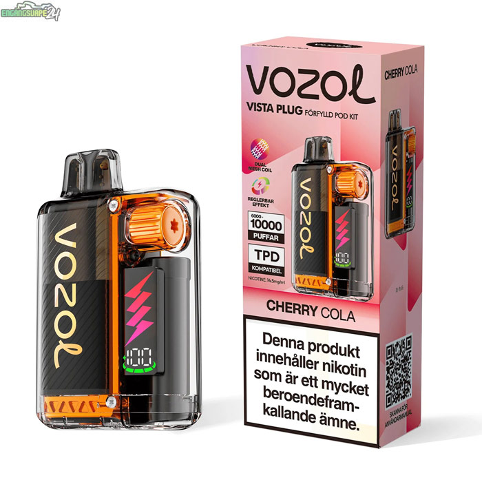 vozol-vista-plug-kit-10000-cherry-cola Vozol Vista Plug Mesh - Cherry Cola 14.5mg 10000 Puffar
