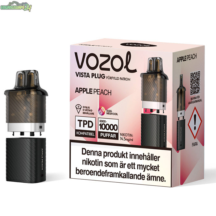 vozol-vista-plug-refill-pods-ISK-APPLE-PEACH Vozol Vista Plug Refill - Apple Peach 14.5mg (Endast Pod)