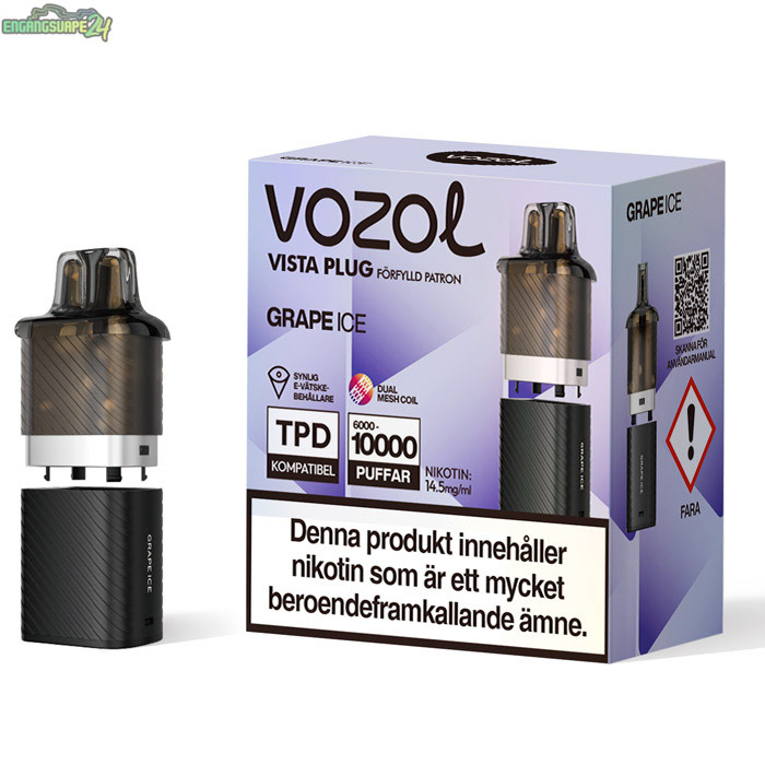 vozol-vista-plug-refill-pods-ISK-GRAPE-PLUG Vozol Vista Plug Refill - Grape Ice 14.5mg (Endast Pod)