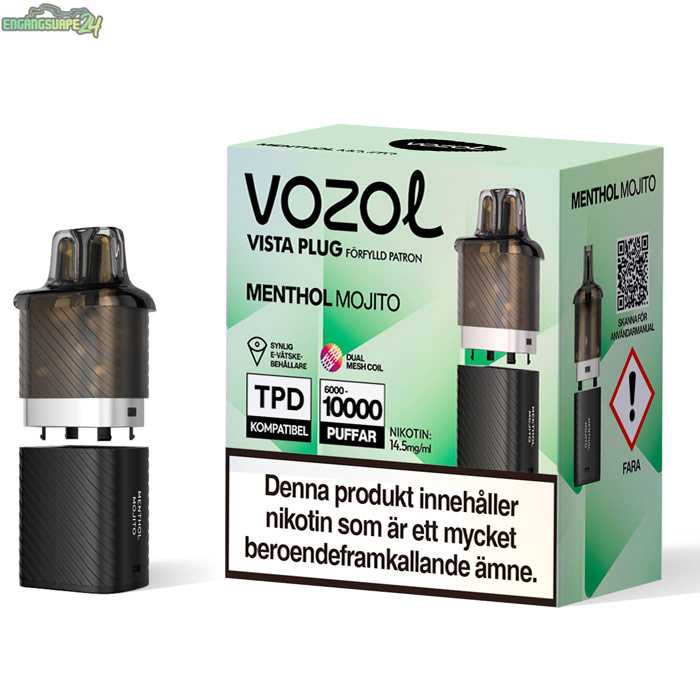 vozol-vista-plug-refill-pods-ISK-MENTHOL-MOJITO Vozol Vista Plug Refill - Menthol Mojito 14.5mg (Endast Pod)