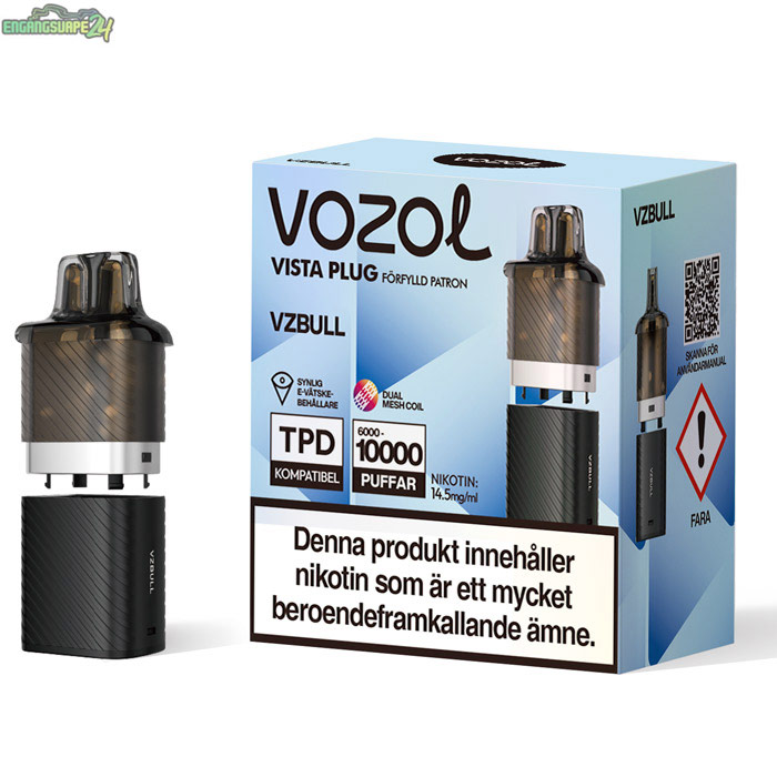 vozol-vista-plug-refill-pods-ISK-VZBULL Vozol Vista Plug Refill - VZBull 14.5mg (Endast Pod)