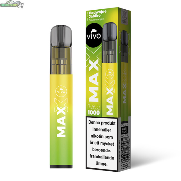 DOUBLE-APPLE-vivo-max-engangs-vape Vivo MAX Mesh - Double Apple 1000 Puffar