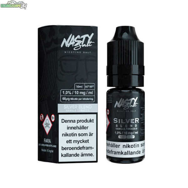 Nasty-Salt-ejuice-Silver-Blend-10-mg-600x600 Smak av söt tobaksblandning med vanilj