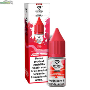 Crystal Clear E-juice 10ml - Strawberry Watermelon Bubblegum 14mg (NicSalt)