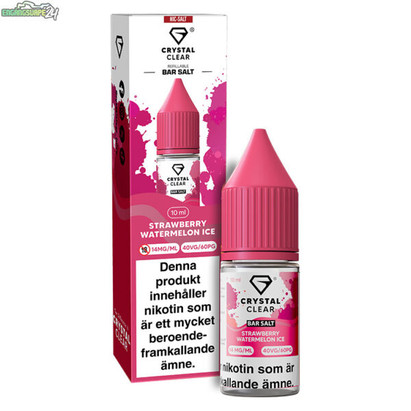 crystal-clear-strawberry-watermelon-ice-14mg-egv24 Crystal Clear E-juice 10ml - Strawberry Watermelon Ice 14mg (NicSalt)