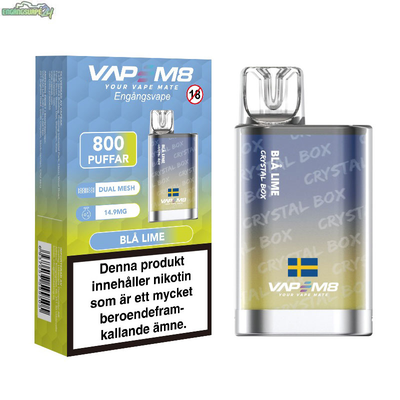 VapeM8-Crystal-Box-Bla-Lime-14mg VapeM8-Crystal-Box-Bla-Lime-14mg