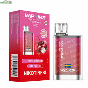 VapeM8 Crystal Box - Cool Körsbär Nikotinfri 800 Puffar