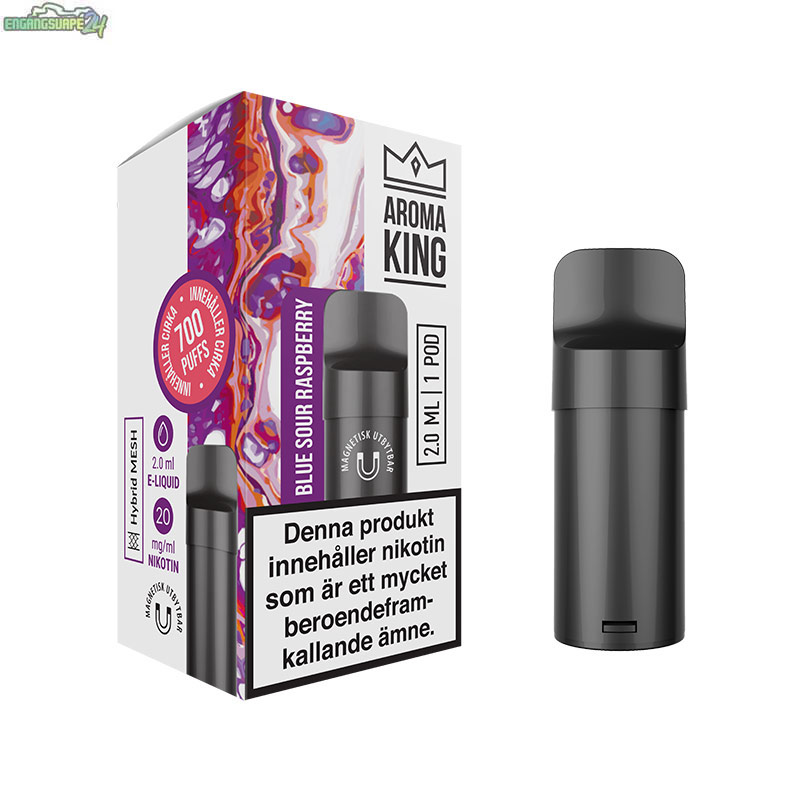 Aroma-King-Classic-Pod-20mg-Blue_Sour_Raspberry Aroma King Classic Refill Pod 20mg Blue Sour Raspberry 700 Puffar