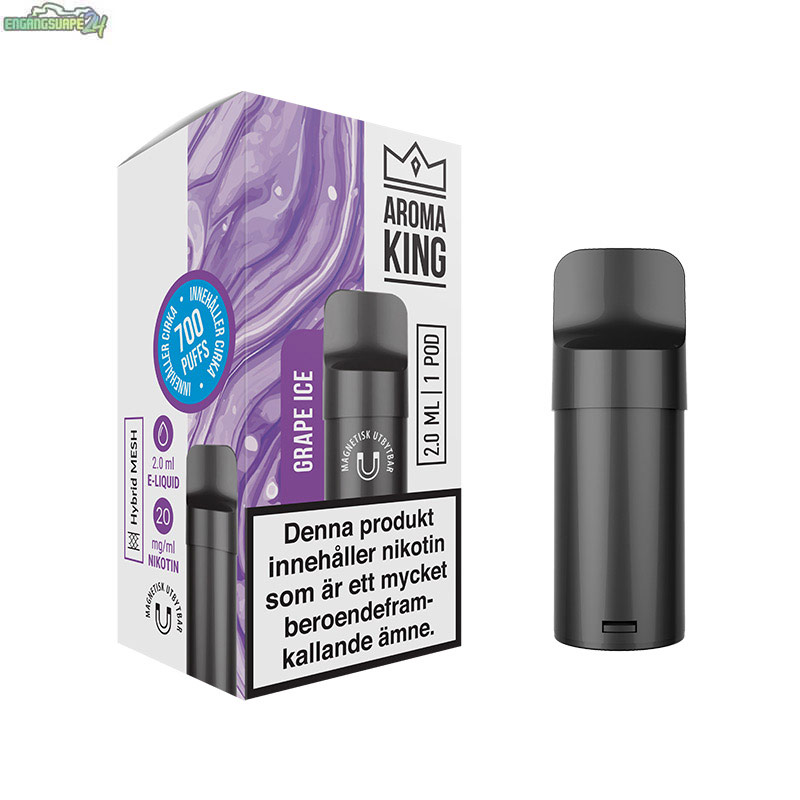 Aroma-King-Classic-Pod-20mg-Grape_Ice Aroma King Classic Refill Pod 20mg Grape Ice 700 Puffar