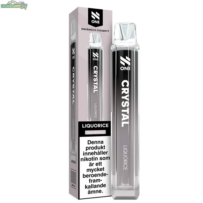 N-One-Crystal-Vape-20mg-liqurice N One Crystal Mesh - Liqourice 20mg 800 Puffar