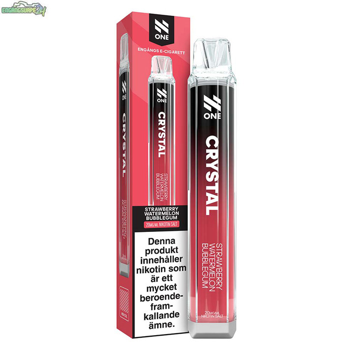 N-One-Crystal-Vape-20mg-strawberry_watermelon_bubbelgum N One Crystal Mesh - Strawberry Watermelon Bubblegum 20mg 800 Puffar