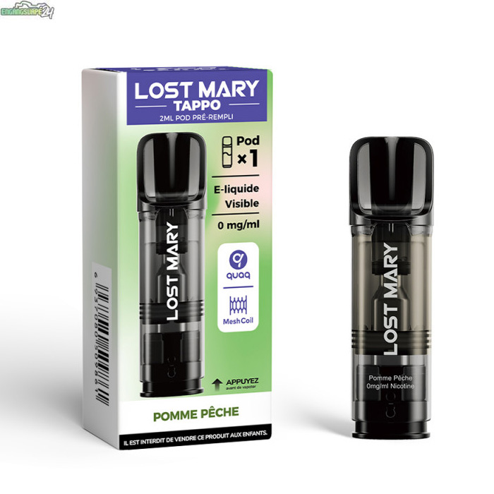 Lost-Mary-Tappo-Pod-0mg-2ml---Apple-Peach Lost Mary Tappo Air Smakpod 0mg (Nikotinfri) - Apple Peach