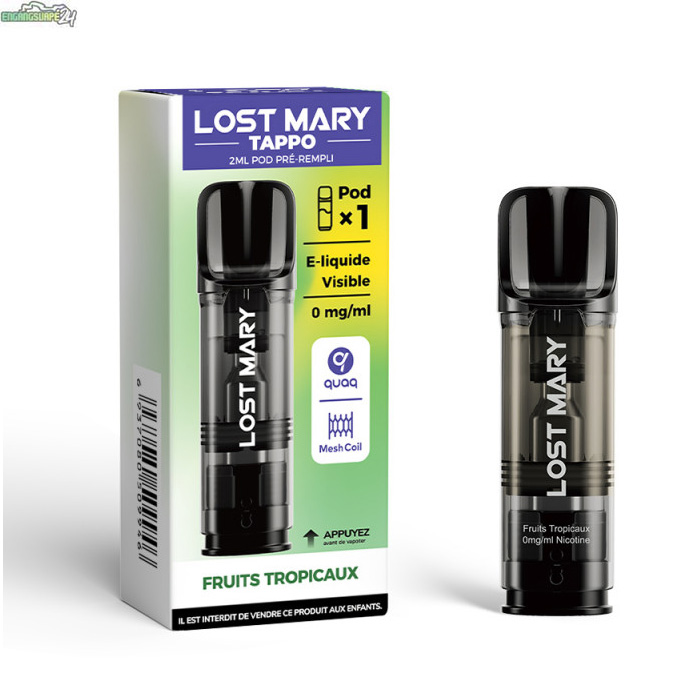 Lost-Mary-Tappo-Pod-0mg-2ml---Tropical-Fruits Lost Mary Tappo Air Smakpod 0mg (Nikotinfri) - Mixed Tropical Fruits