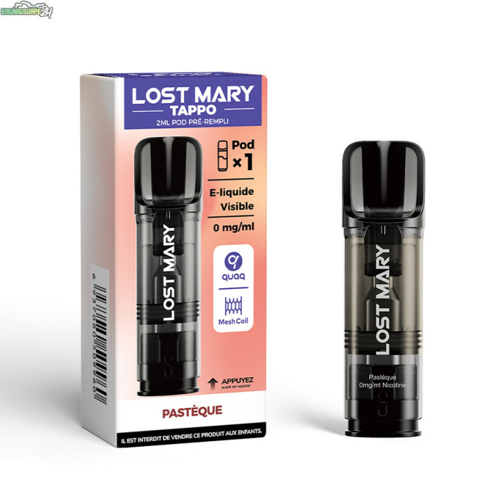 Lost-Mary-Tappo-Pod-0mg-2ml---Watermelon Lost Mary Tappo Air Smakpod 0mg (Nikotinfri) - Watermelon